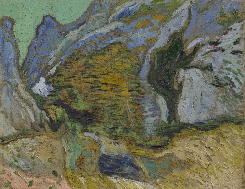 Ravine with a Small Stream Van Gogh