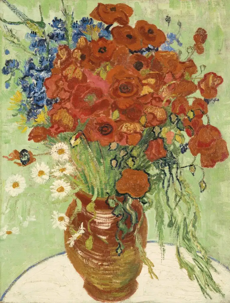 Red Poppies and Daisies Van Gogh