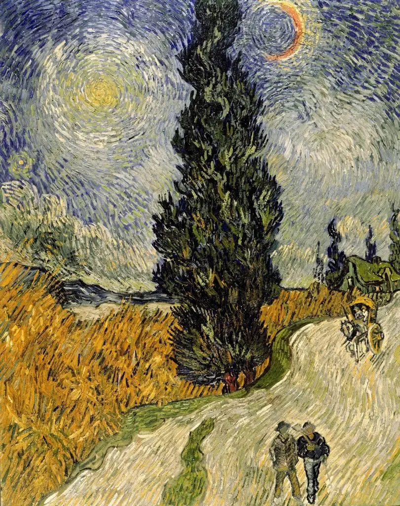 Road with Cypress and Star Van Gogh