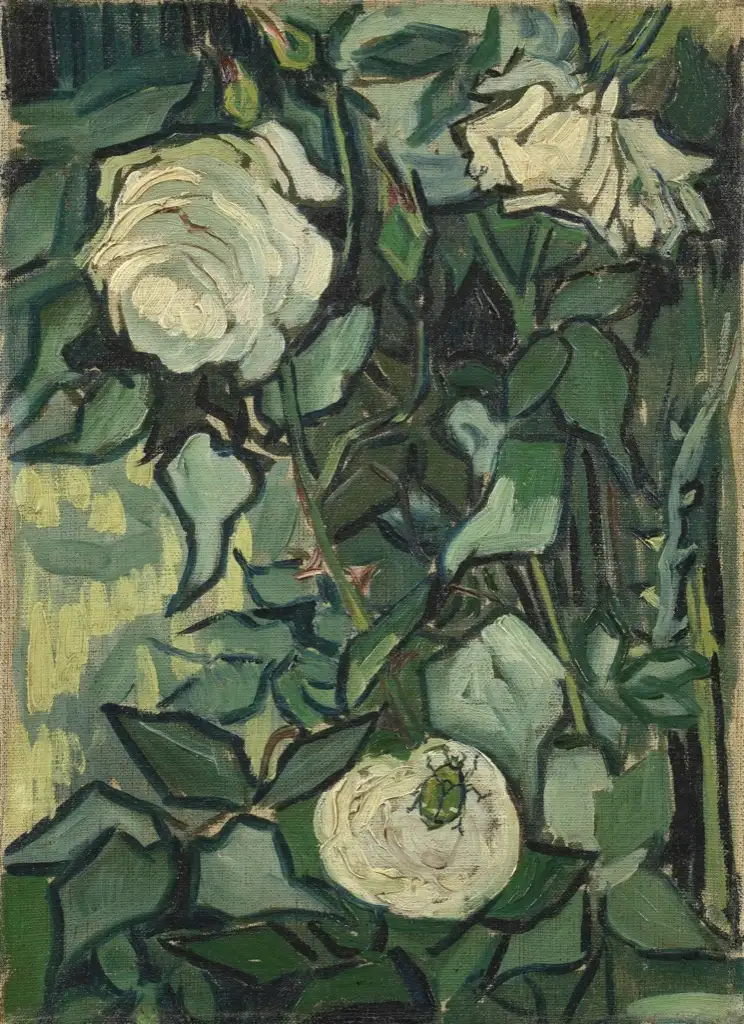 Roses and Beetle Van Gogh