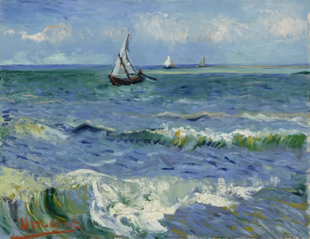 Seascape at Saintes-Maries2 Van Gogh
