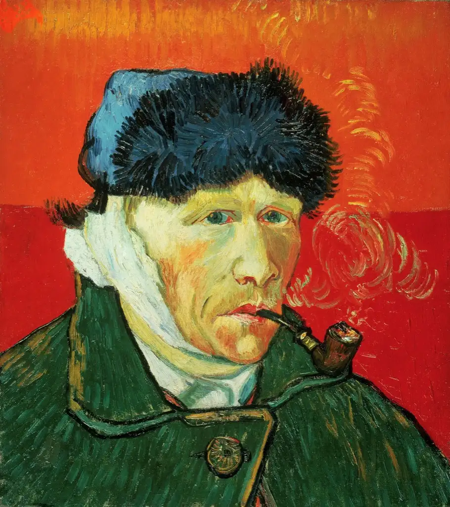 Self-Portrait with Bandaged Ear and Pipe Van Gogh