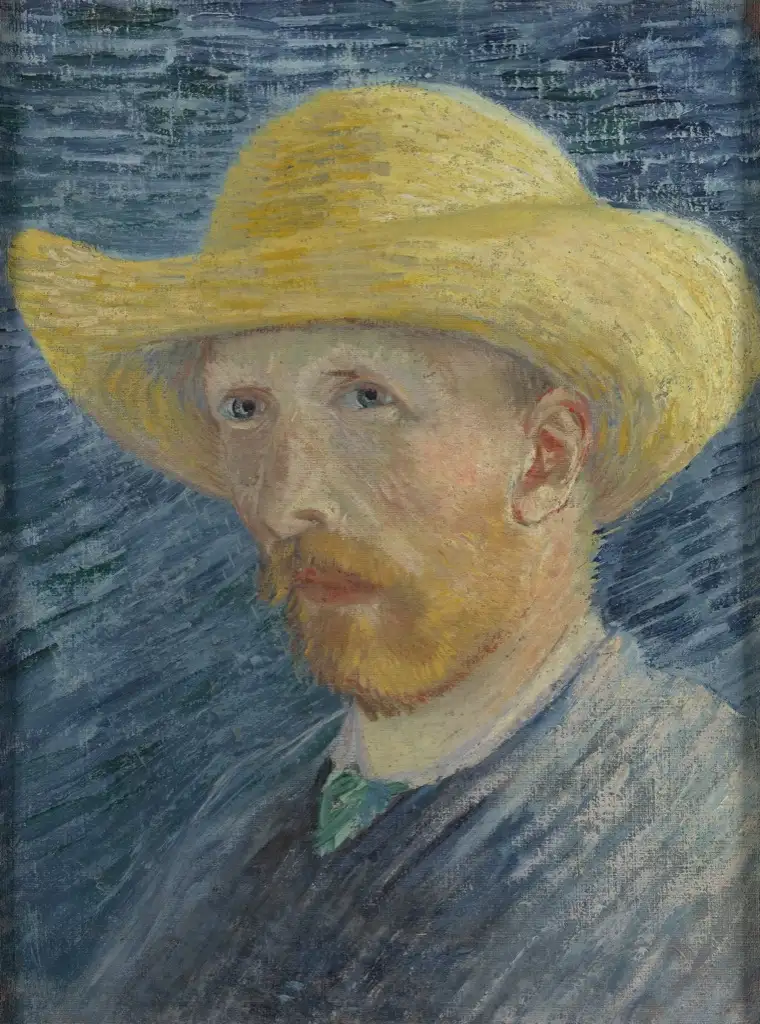 Self-Portrait with Straw Hat Van Gogh