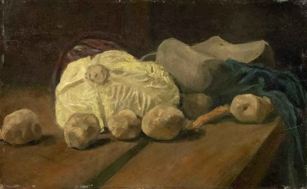 Still Life with Cabbage and Clogs Van Gogh