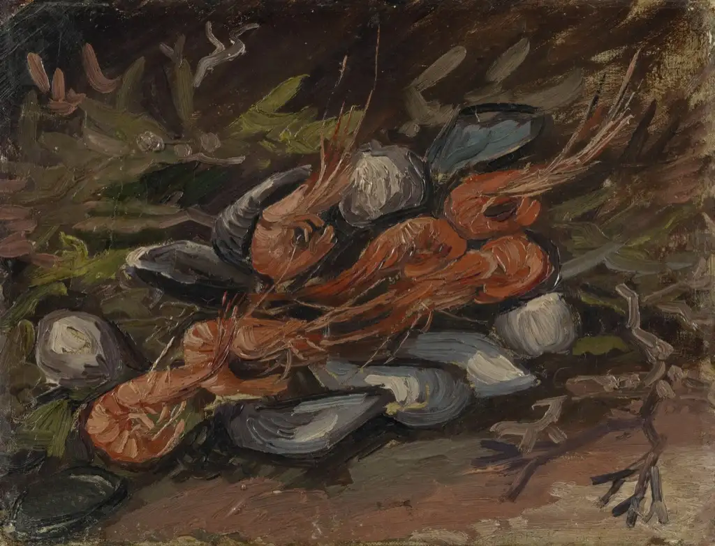 Still Life with Mussels and Shrimps Van Gogh