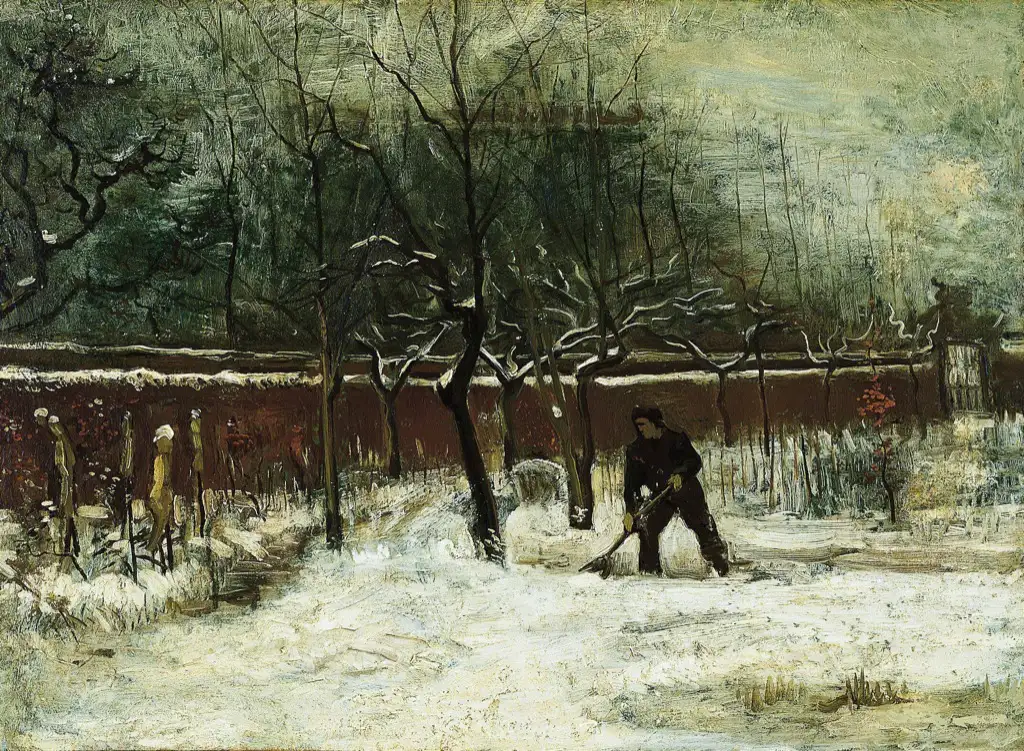 The Parsonage Garden at Nuenen in the Snow Van Gogh