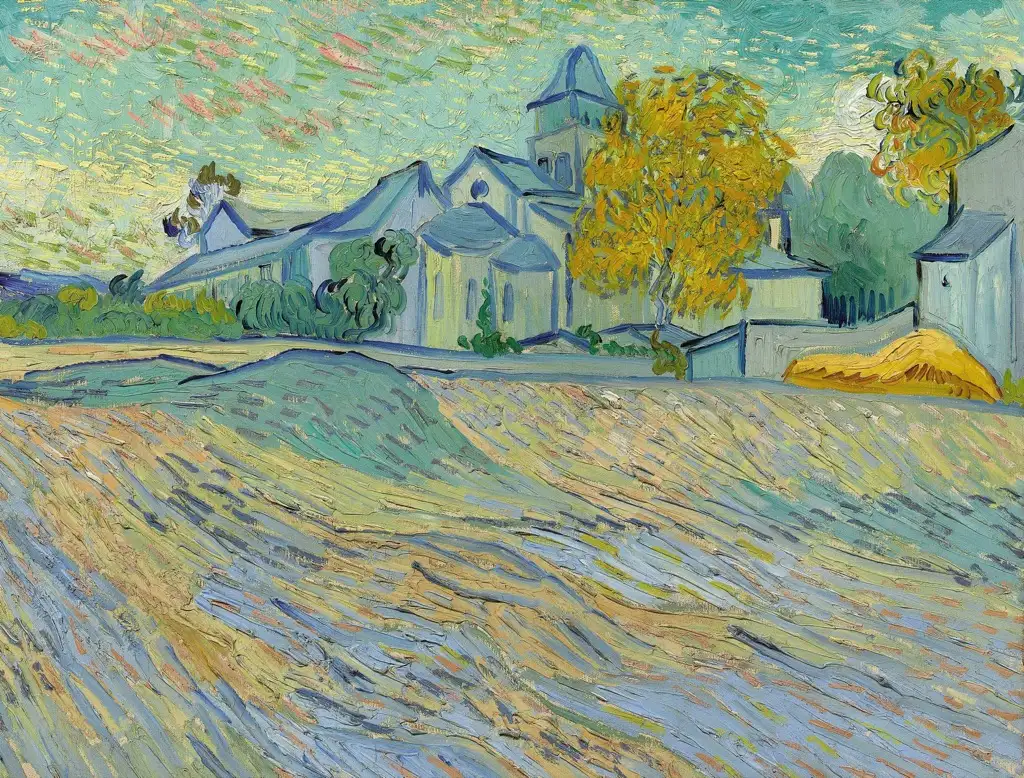 View of the Asylum and Chapel Saint-Paul de Mausole at Saint Remy Van Gogh