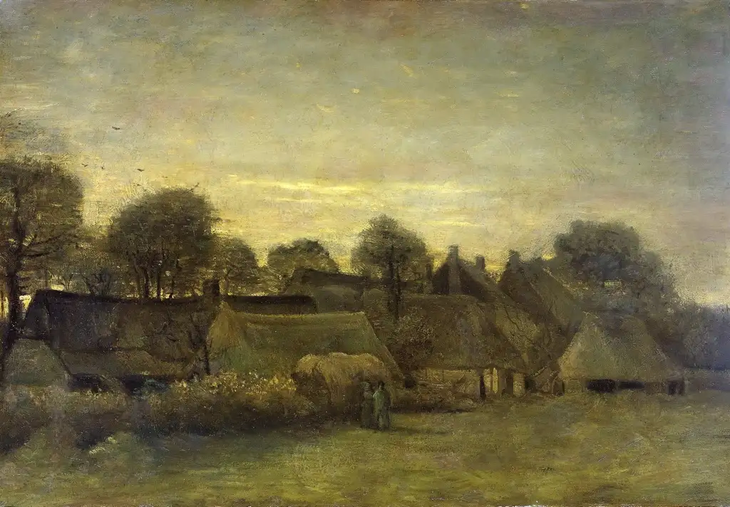 Village at Sunset Van Gogh