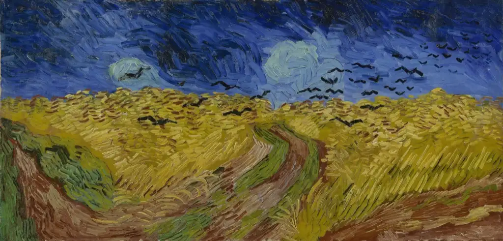 Wheat Field Under Threatening Skies Van Gogh