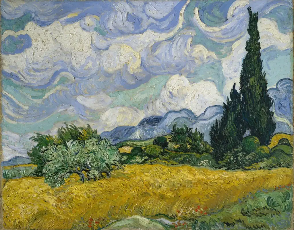 Wheat Field with Cypresses Van Gogh