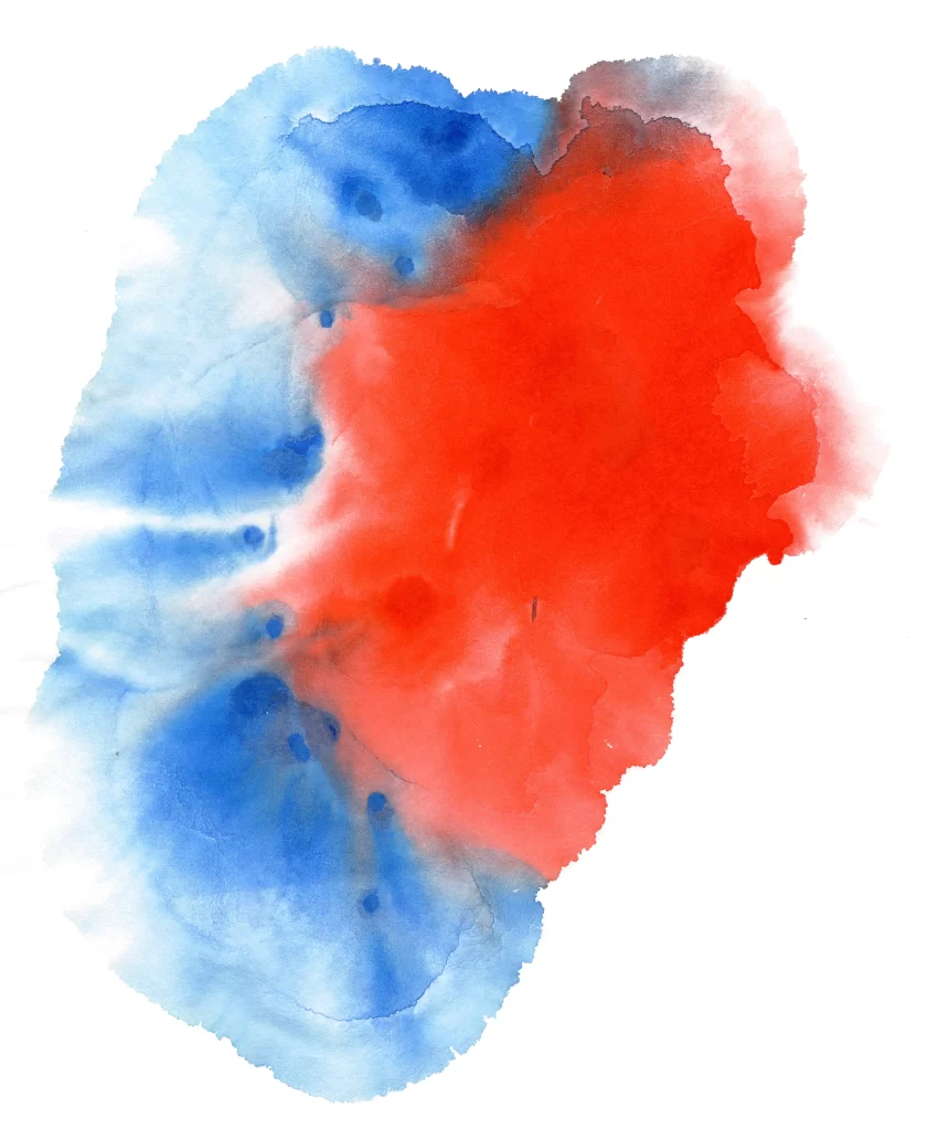 Vibrant Red Blue Gradient Blending Soft Flowing