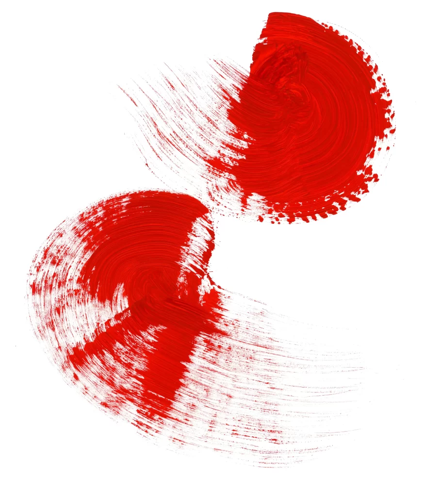 Vibrant Red Swirls Dynamic Flowing Circular Stroke