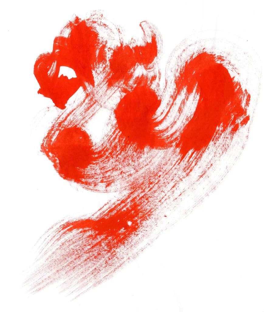 Vibrant Red Swirls Fluid Dynamic Abstract Artistic