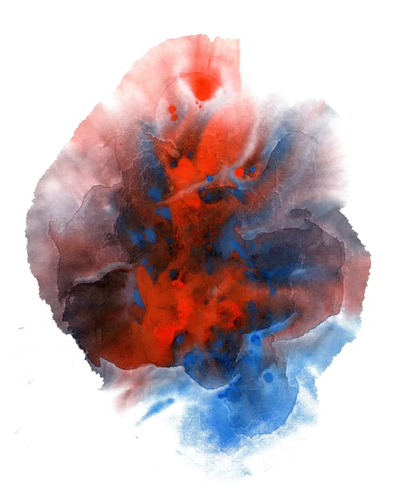 Vibrant Watercolor Blended Reds Blues Gradients Soft