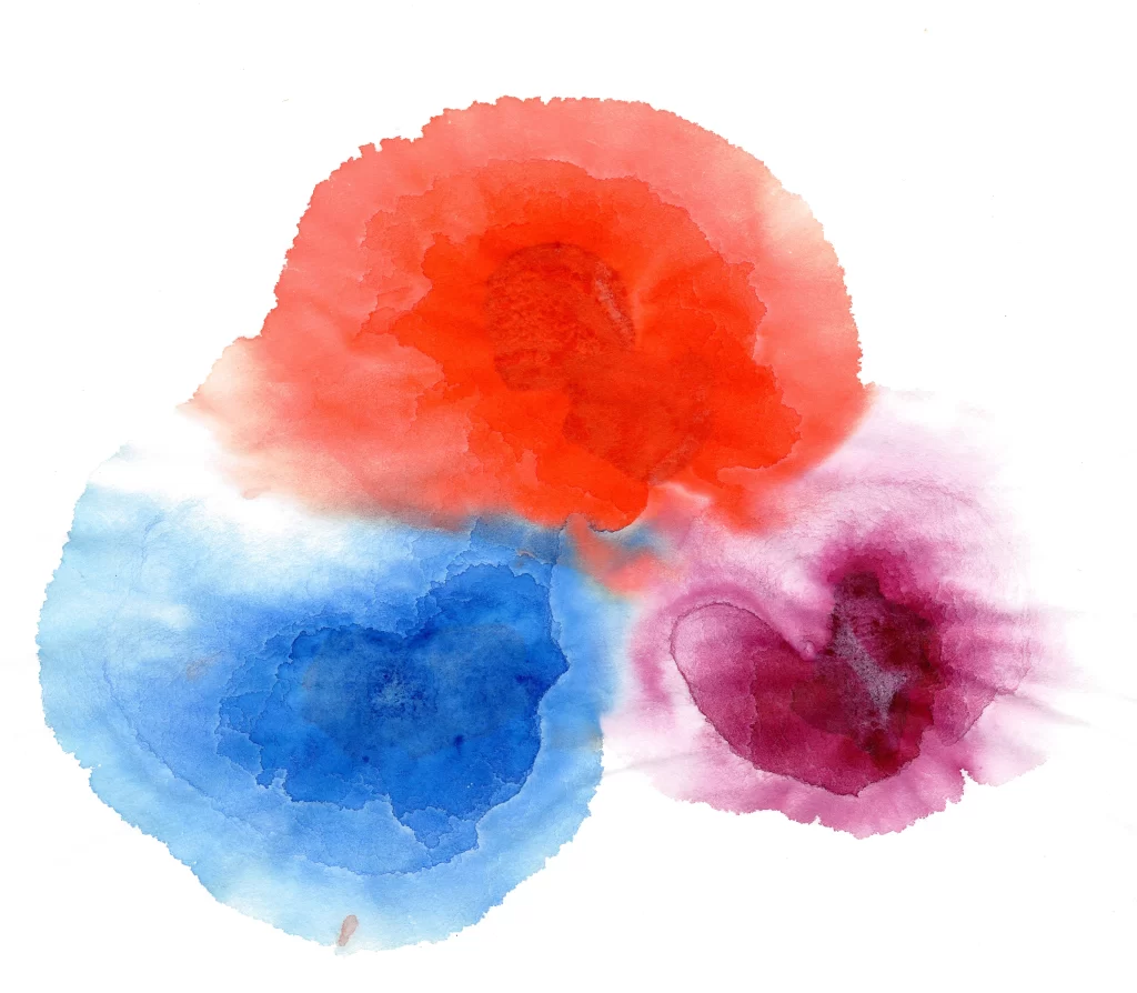 Vibrant Watercolor Red Blue Purple Blended Gradient