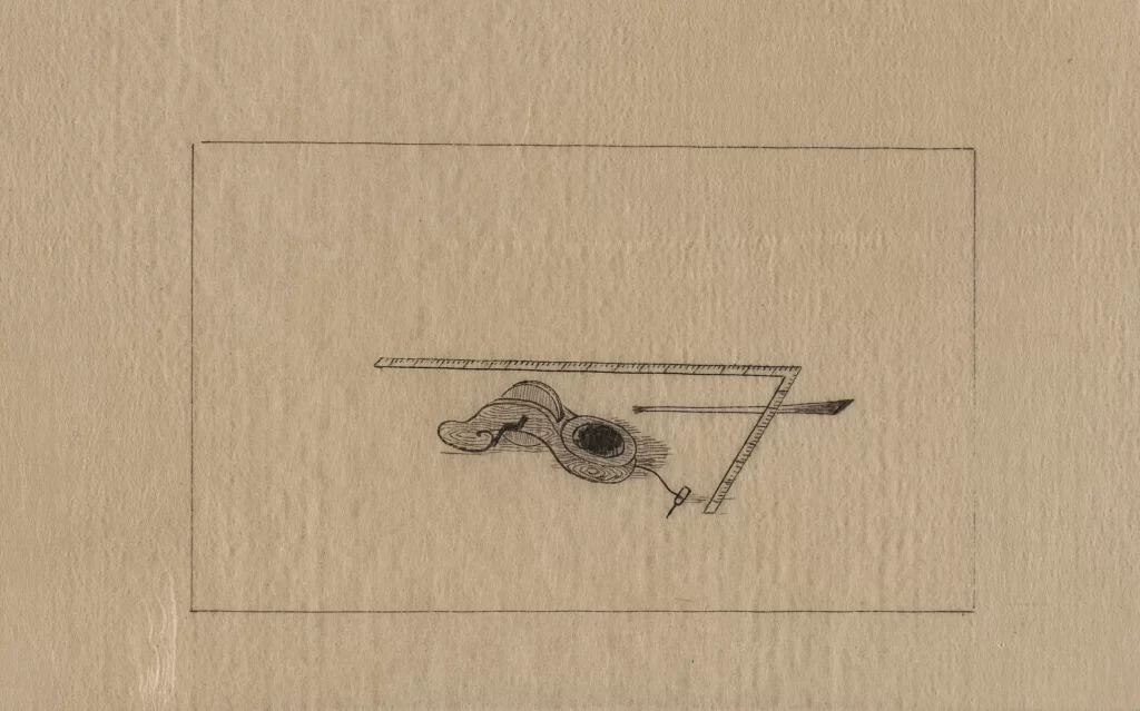 Vintage Illustration Monochrome Scientific Instrument Detailed Historical Technical Drawing