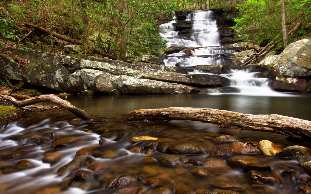 Waterfall Rocks Stream Forest Nature