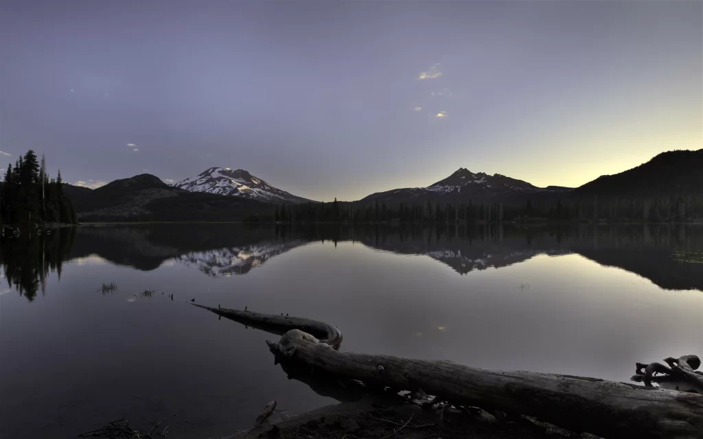 Mountain Lake Reflections Twilight Calm
