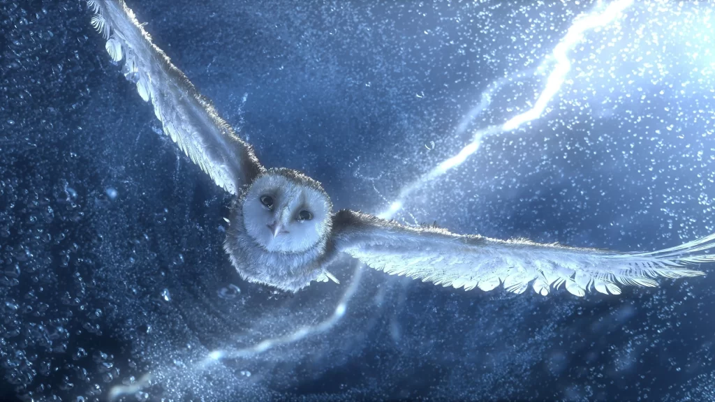 Snowy Owl Wings Flight Blue Light