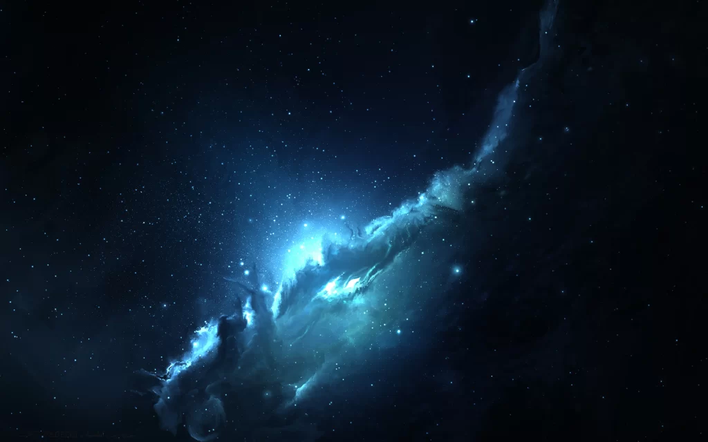 Cosmic Nebula Stars Dark Blue Space