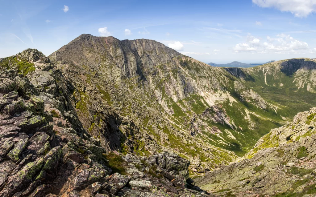 Mountainous Terrain Rocky Peaks Greenery Scenic Landscape