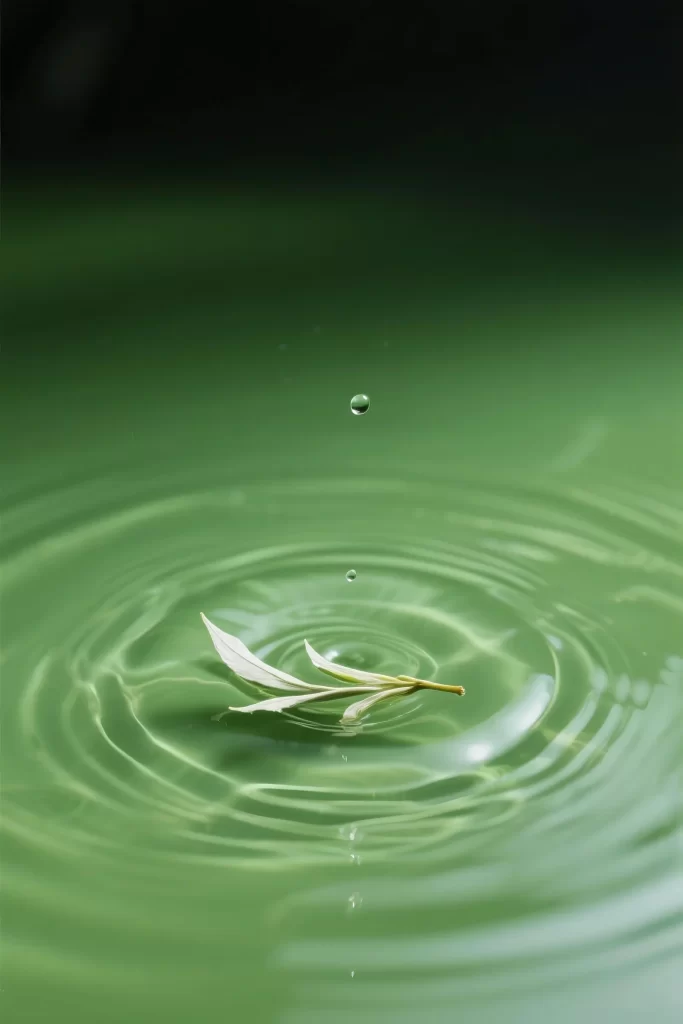 Water Droplet Leaf Ripples Green Nature