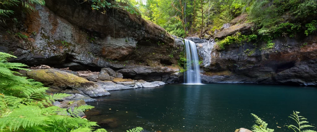 Waterfall Nature Greenery Rocks Serene Pool