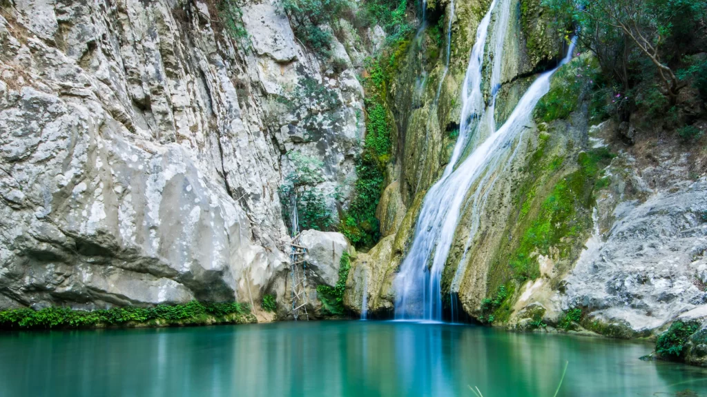 Waterfall Nature Rock Greenery Serene Pool
