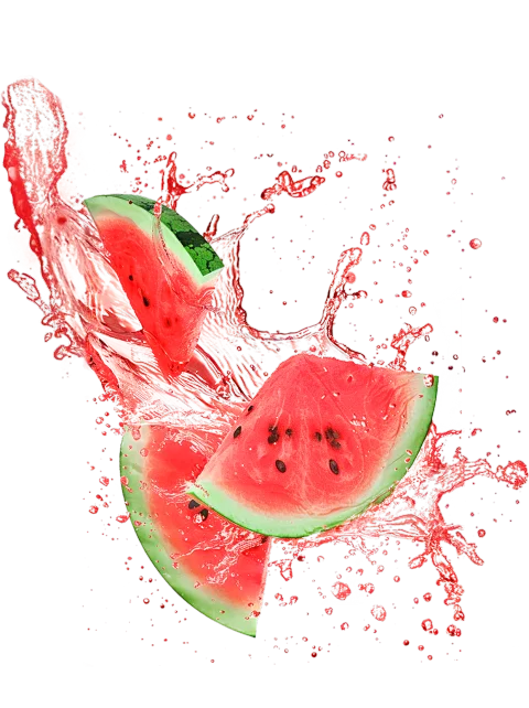Watermelon Slices Splash Juicy Vibrant Refreshing