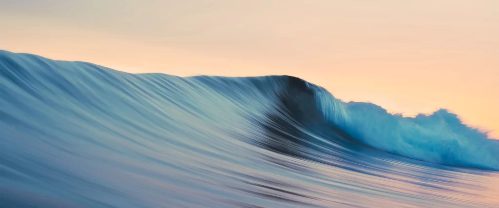 Wave Ocean Motion Water Sunset Energy