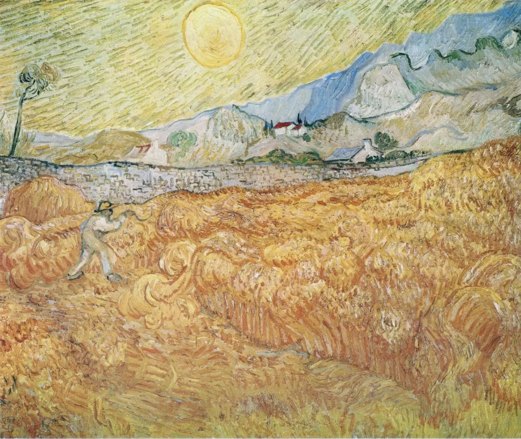 Wheat Field behind Saint-Paul Hospital with a Reaper Van Gogh