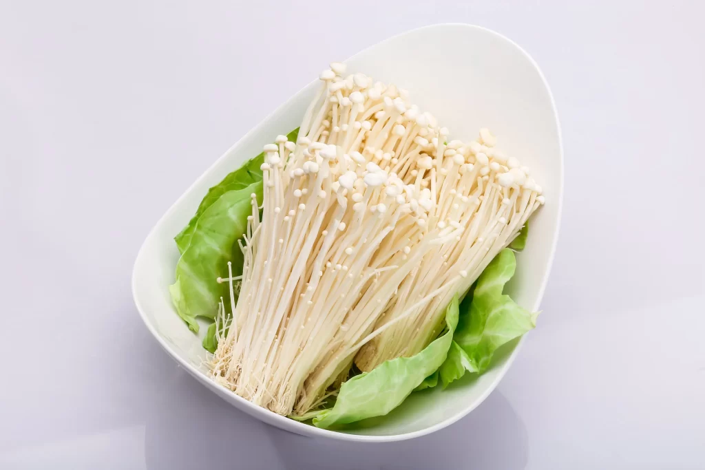 White Enoki Mushroom Long Thin