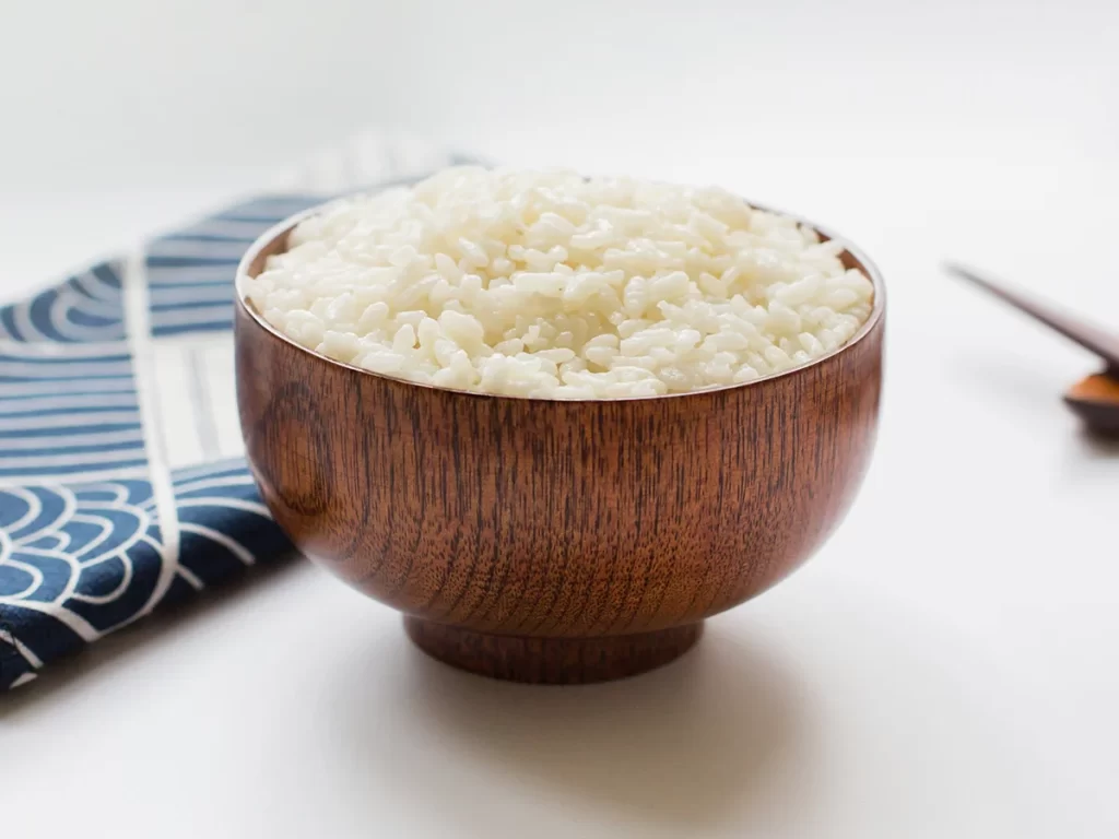 White Rice Grain Round Bowl