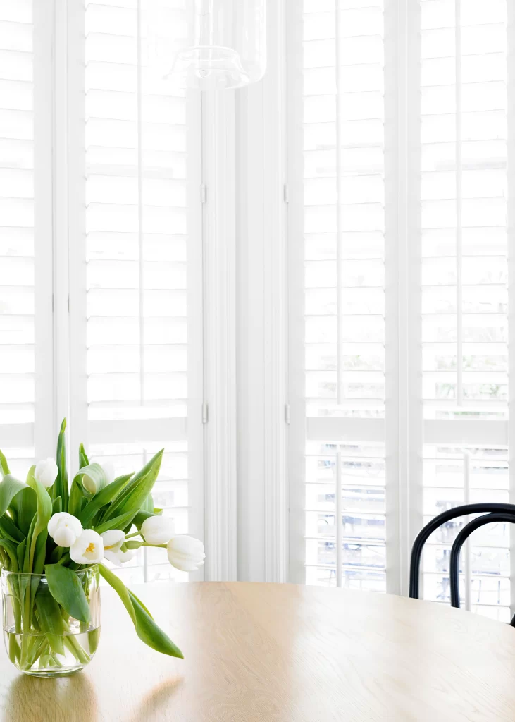 White Tulips in Bright Minimalist Interior