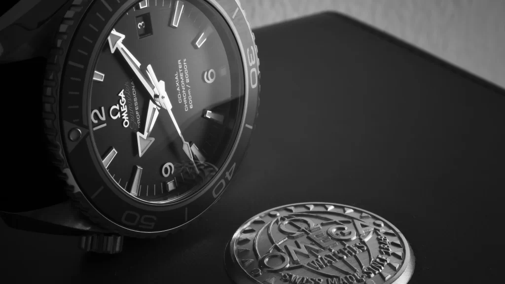 wristwatch coin black and white brand design time