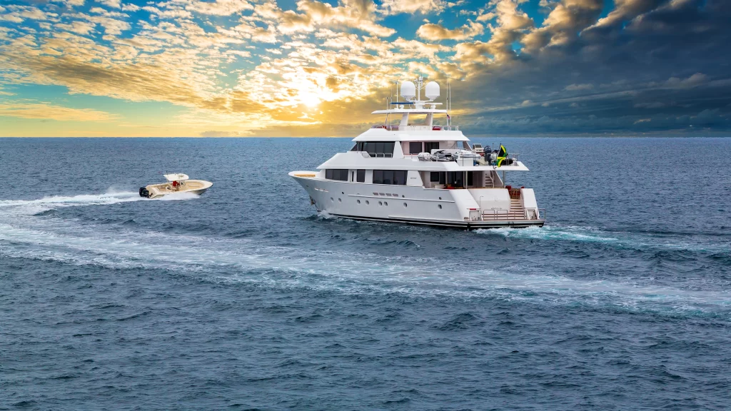 Yacht Sea Sunset Clouds Luxury Adventure