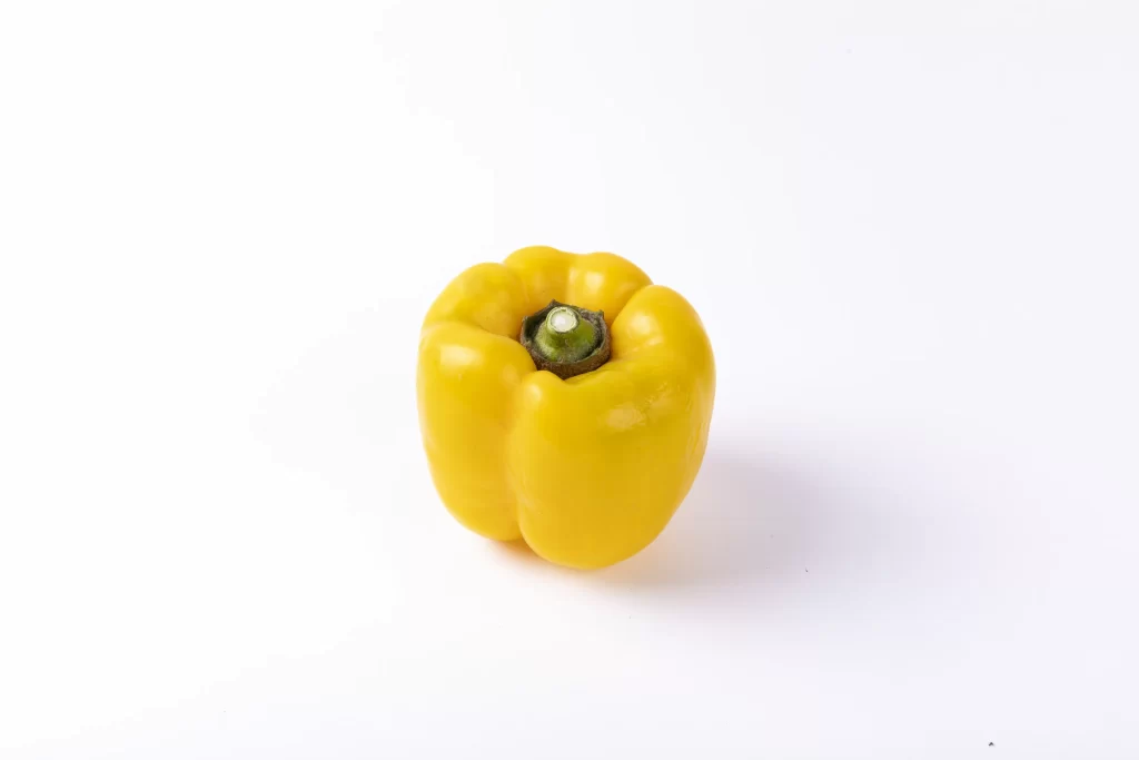 Yellow Bell Pepper Smooth Rounded Bright
