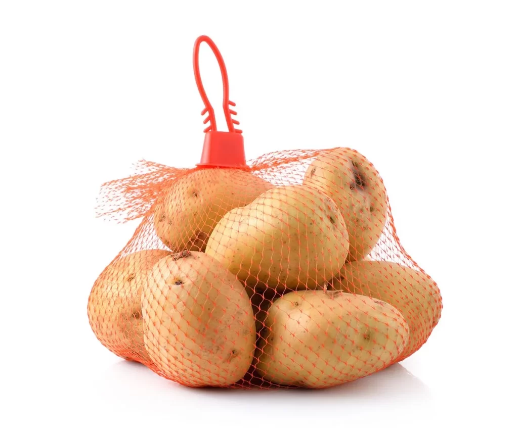 Yellow Potatoes Orange Mesh Bag