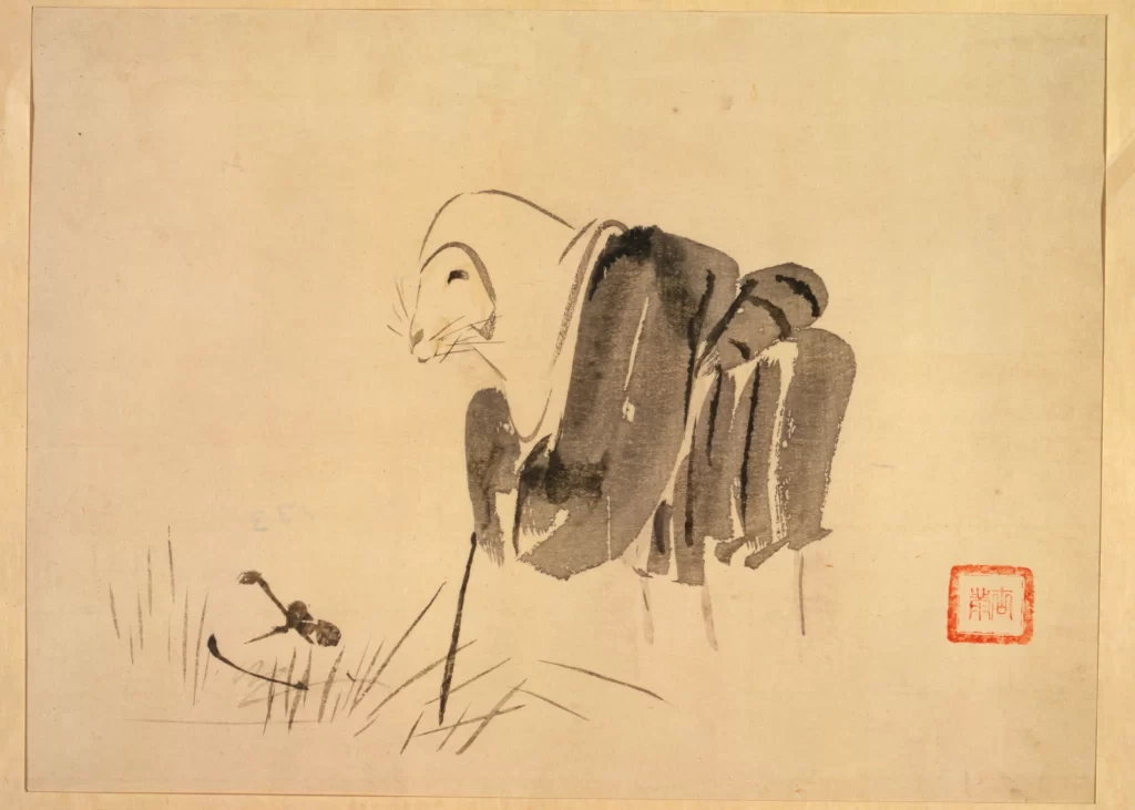 Zen Ink Painting Minimalist Monochrome Nature Contemplation