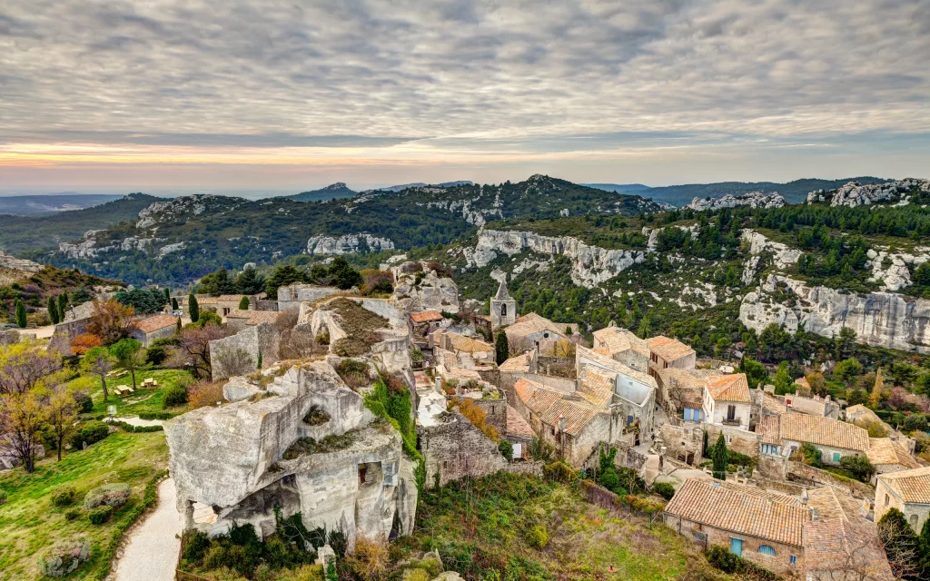 Historic Village Rocky Landscape Traditional Architecture Scenic View Nature