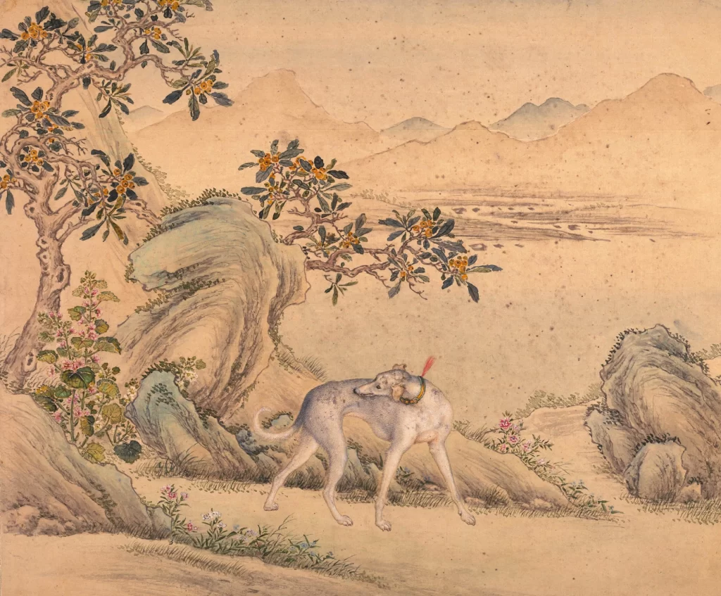 Hound Dog Landscape Nature Detail Harmony Traditional Ai Qim