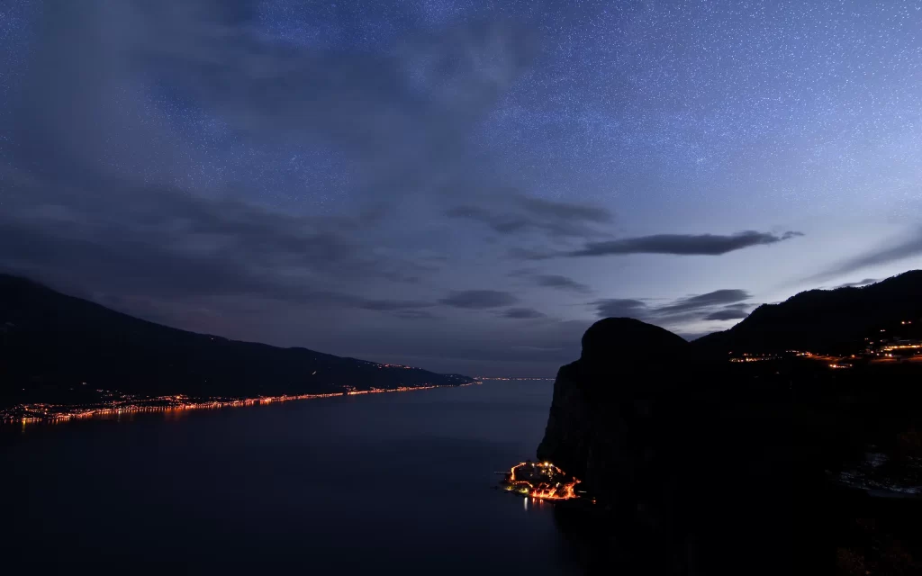 Night Sky Stars Mountain Lake Reflection