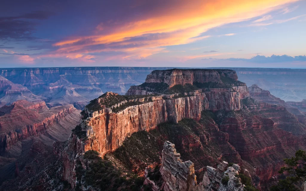 Sunset Canyon Landscape Majestic Nature