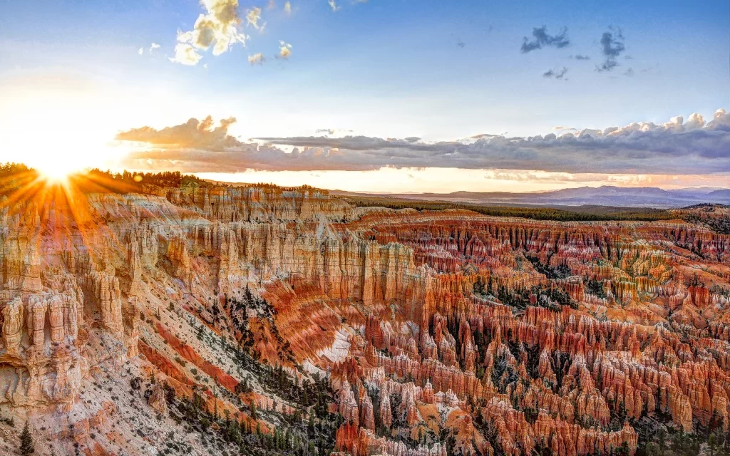 Sunset Canyon Rock Formations Landscape Scenic