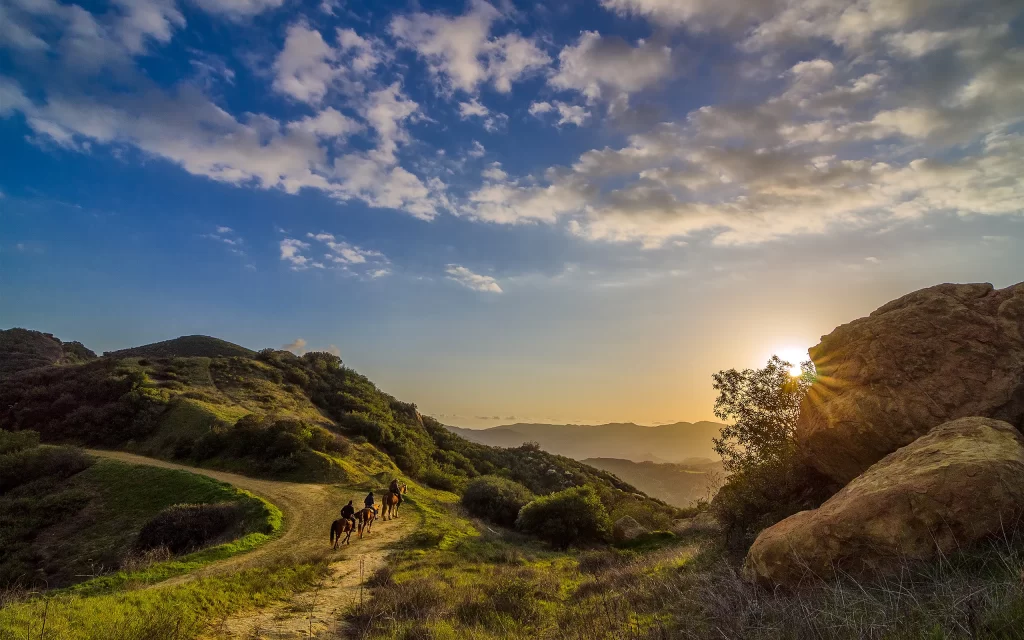 Sunset Horses Trail Mountain Scenic