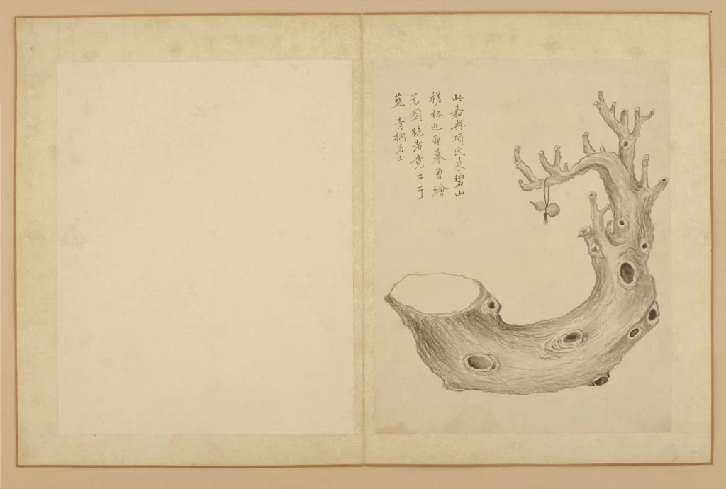 Tree Branches Text Composition Ink Traditional Jiang Tingxi