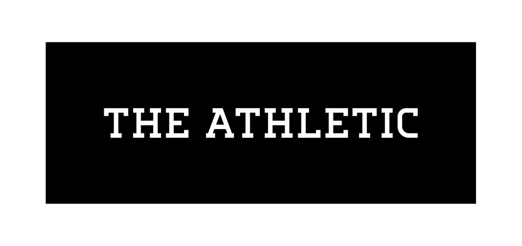 The Athletic Wordmark White Classic Logo