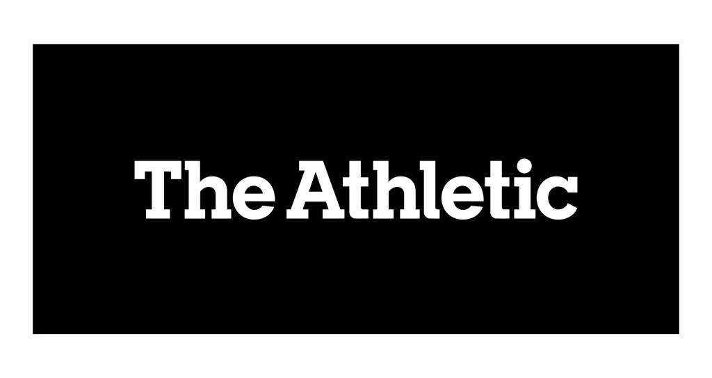 The Athletic Wordmark White Logo