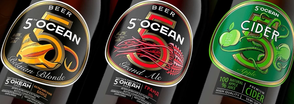 5th Ocean Beer Belgian Blonde Grand Ale Apple Cider