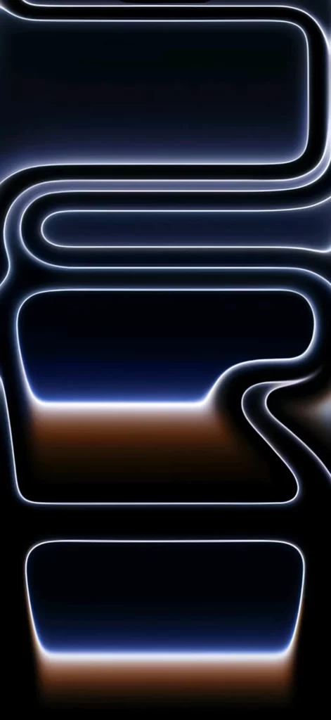 Abstract Art Neon Lines Blue Gradient